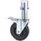 5 Heavy Duty Rubber Swivel Caster Wheels With Dual Locking 440LBS Capacity Per Wheel 125 Square Ste 0