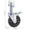 Dual Locking Rubber Scaffold Wheels 5 Solid Round Stem Casters With 280LBS Capacity 360 Swivel For 8