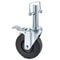 Dual Locking Rubber Scaffold Wheels 5 Solid Round Stem Casters With 280LBS Capacity 360 Swivel For 0
