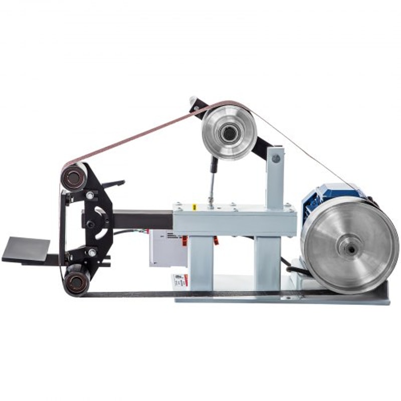 3-in-1 Belt Sander Polisher with Flat Platen & Tool Rest, 2HP Motor, 2x82" Belt for Knife Making & Metal Grinding