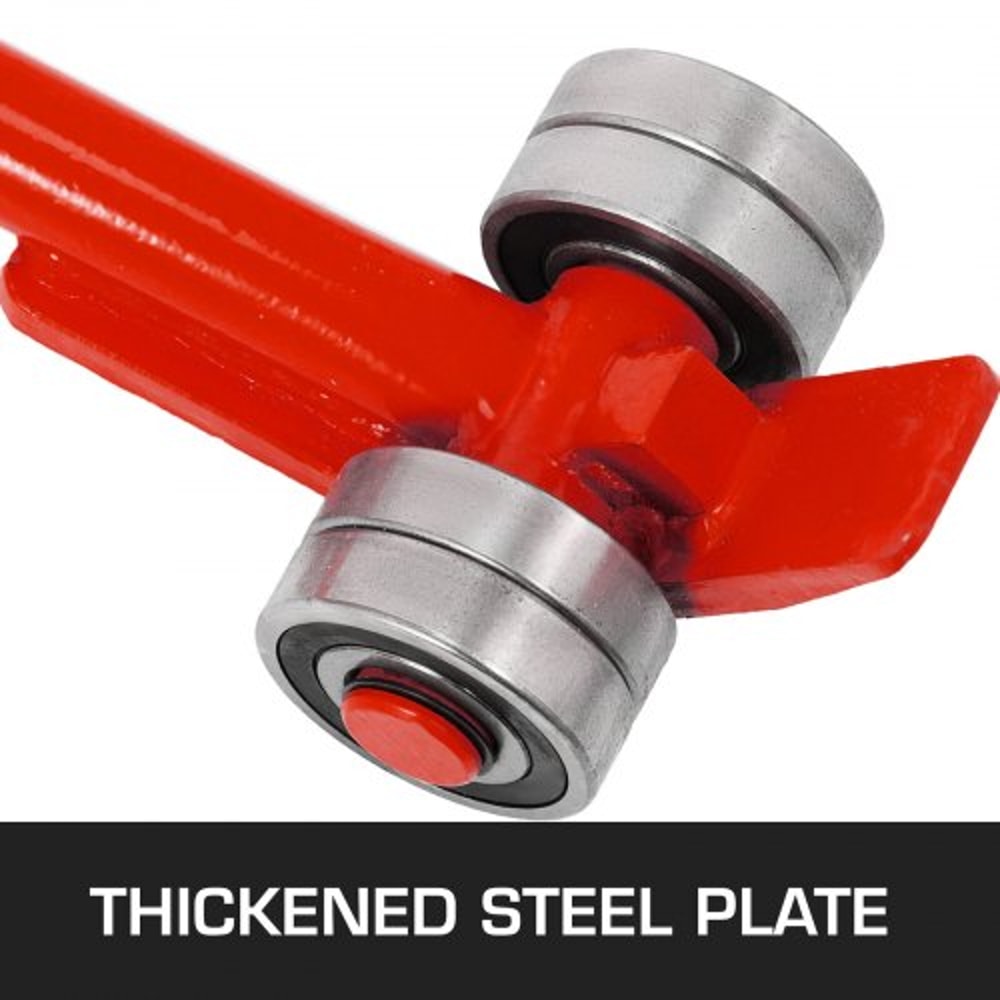 6600 LBS Capacity Steel Pry Bar, 3T Heavy Duty Prylever with Wheels & 5FT Ergonomic Handle for Machinery Moving