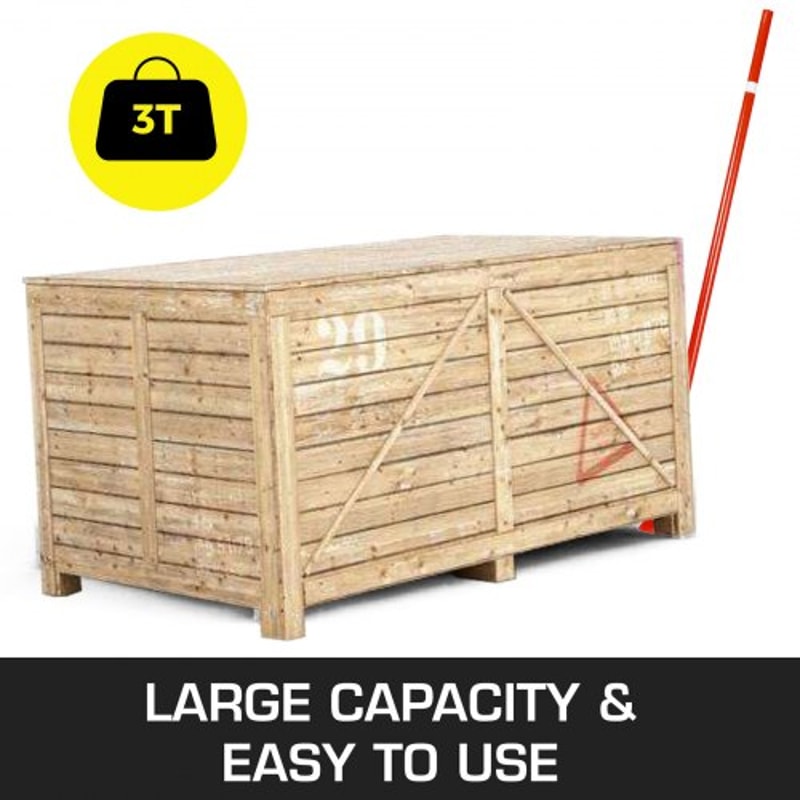 6600 LBS Capacity Steel Pry Bar, 3T Heavy Duty Prylever with Wheels & 5FT Ergonomic Handle for Machinery Moving