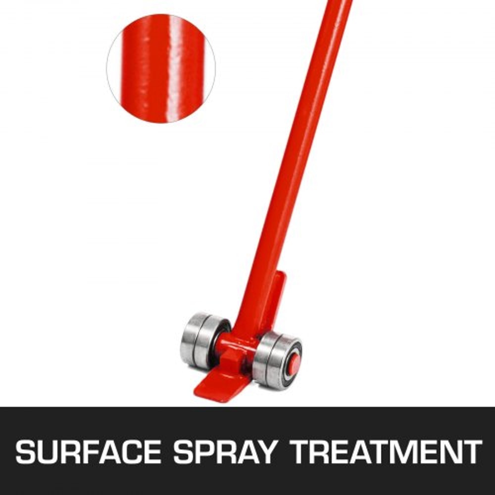 6600 LBS Capacity Steel Pry Bar, 3T Heavy Duty Prylever with Wheels & 5FT Ergonomic Handle for Machinery Moving