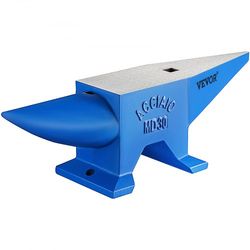 66 lb portable rugged cast iron anvil, blacksmith anvil with round horn & stable workbench base for forging & metalwork