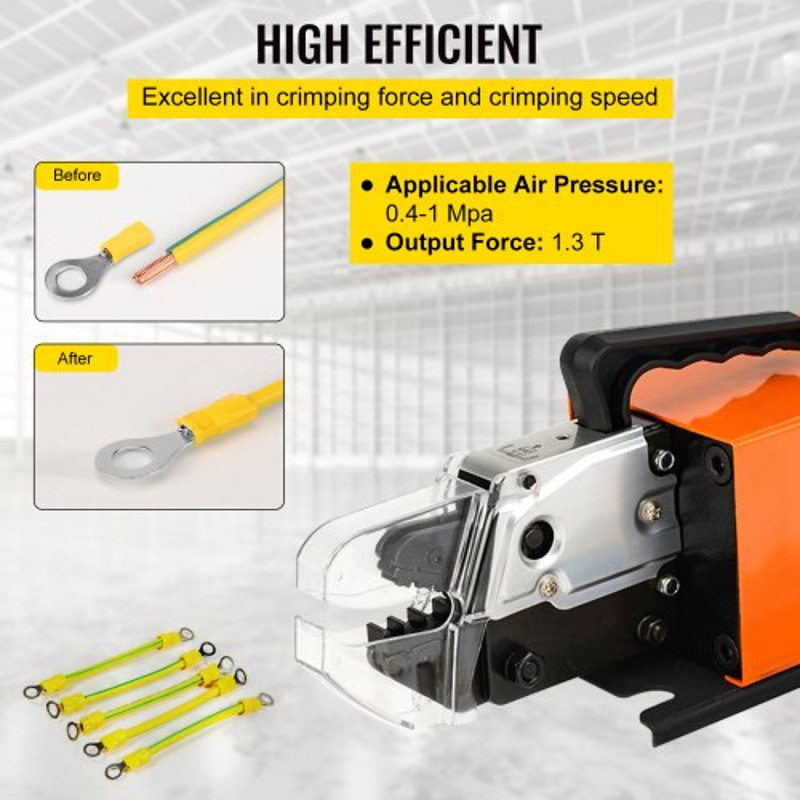 Mophorn AM10 Pneumatic Crimping Machine Air Powered Wire Terminal Crimper For Cables Up To 16mm 3