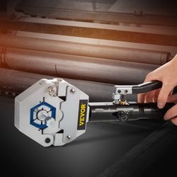 hydraulic hose crimping tool kit with 7 die set, professional a/c crimper for barbed & beaded hose fittings