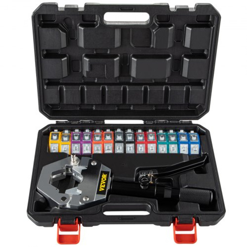 Hydraulic Hose Crimping Tool Kit With 7 Die Set Professional AC Crimper For Barbed  Beaded Hose Fit 8