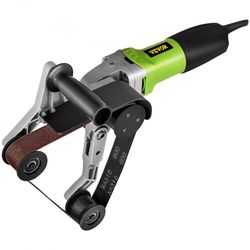 professional pipe tube polisher sander, speed adjustable belt grinder for stainless steel burnishing, texturing & pipe