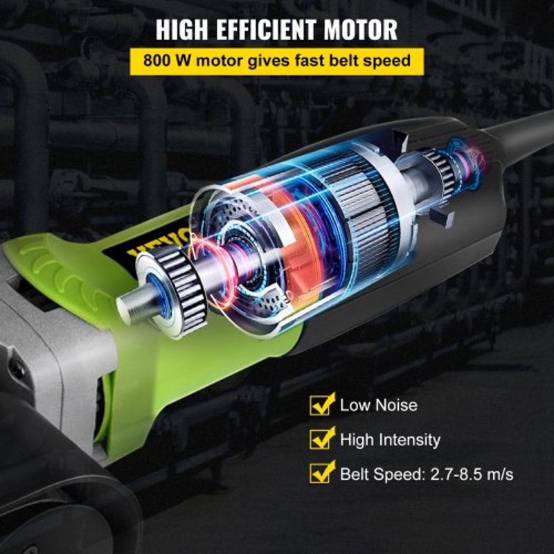 Professional Pipe Tube Polisher Sander Speed Adjustable Belt Grinder For Stainless Steel Burnishing 3