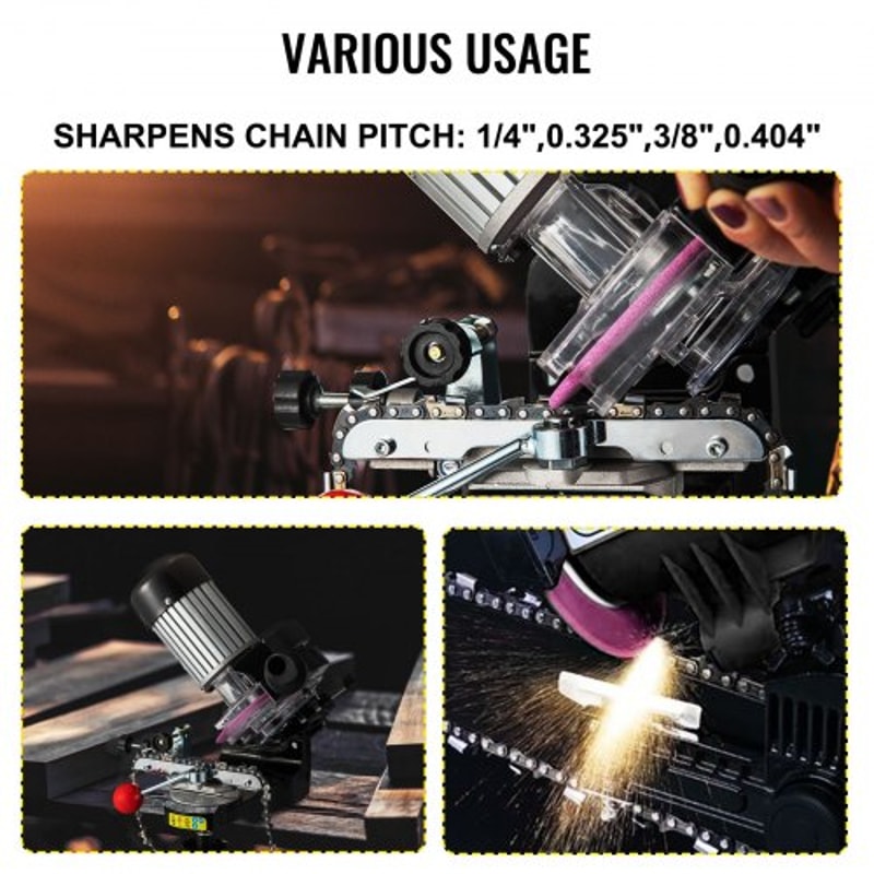 Electric Chainsaw Blade Sharpener, Multi-Angle Adjustable Chain Grinder 3000RPM
