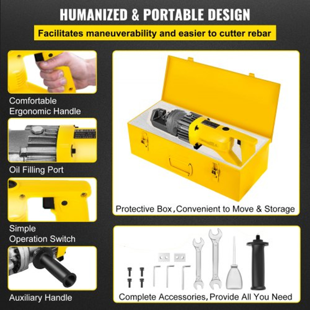 Electric Hydraulic Rebar Cutter Fast Rebar Cut Portable  Durable Steel Cutting Machine 6