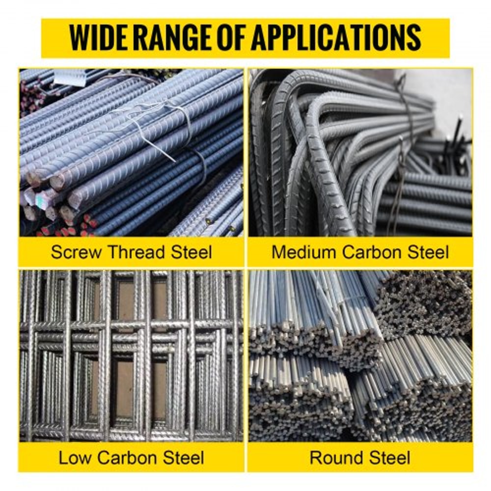 Heavy Duty Electric Rebar Bender, Rebar Grade 60 Steel Bending Machine with Foot Switch for Construction Sites