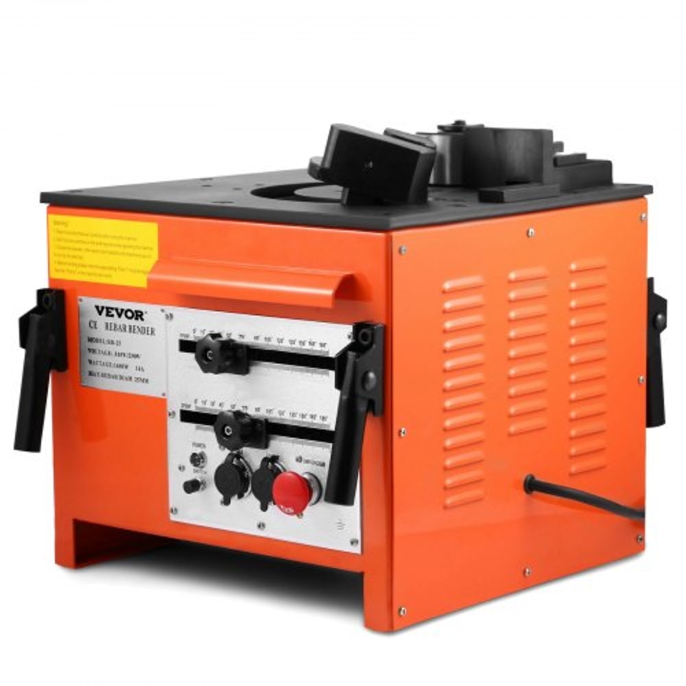 Heavy Duty Electric Rebar Bender, Rebar Grade 60 Steel Bending Machine with Foot Switch for Construction Sites