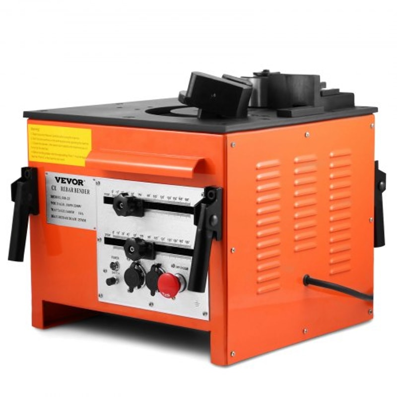 Heavy Duty Electric Rebar Bender, Rebar Grade 60 Steel Bending Machine with Foot Switch for Construction Sites