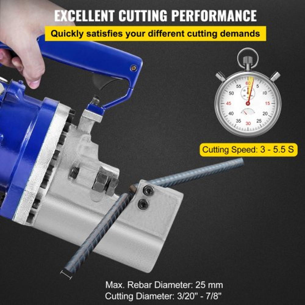 VEVOR Electric Rebar Cutter Hydraulic Rebar Cutting Machine With Adjustable Alloy Steel 3