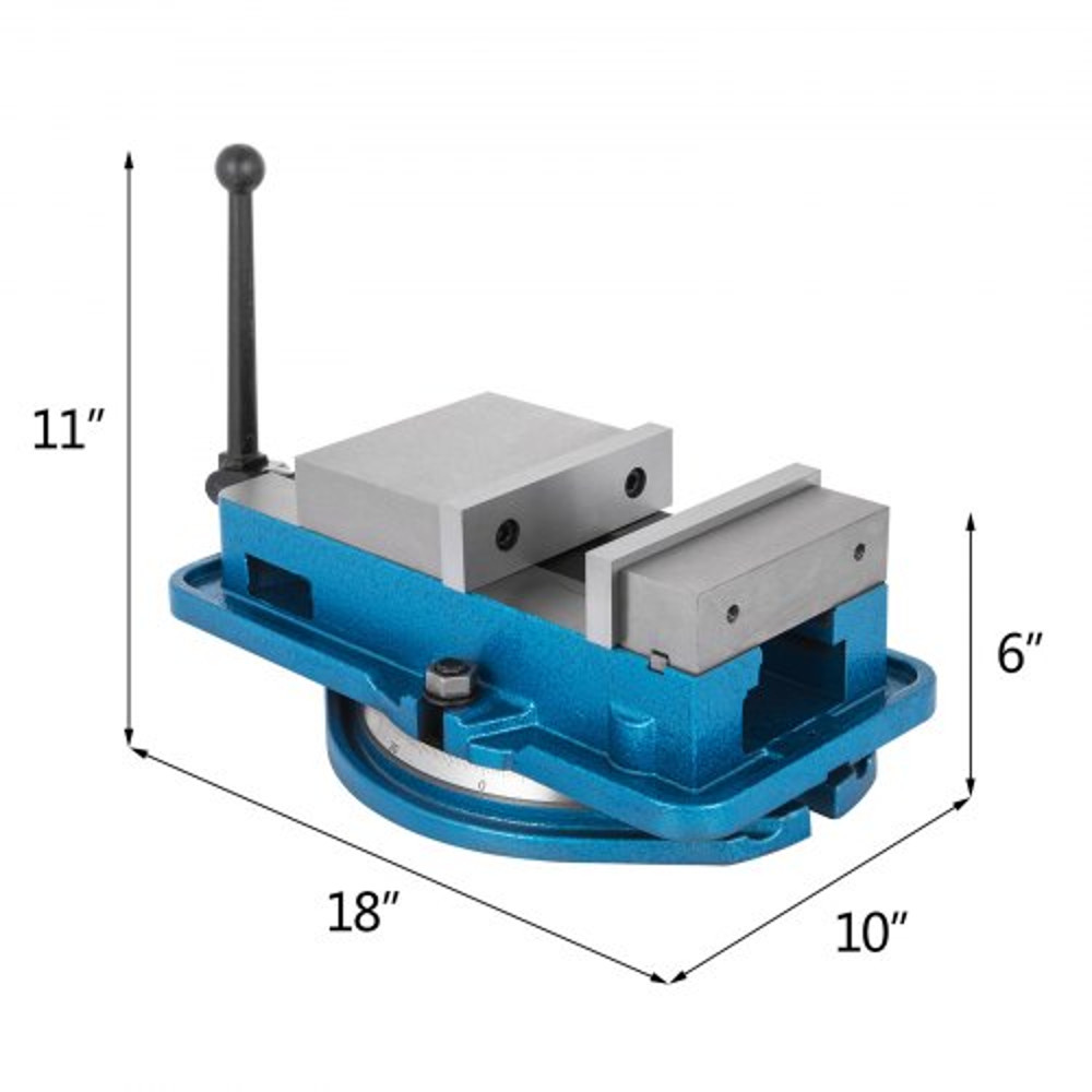 Heavy Duty Milling Vise High Precision Clamping Vise With 360 Swivel Base Jaw Width For CNC  Bench  7