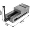 Precision Milling Vise, Bench Clamp Vise Made of Nodular Cast Iron, Flat Clamp Mill Vise for Drilling Machine & Accuracy