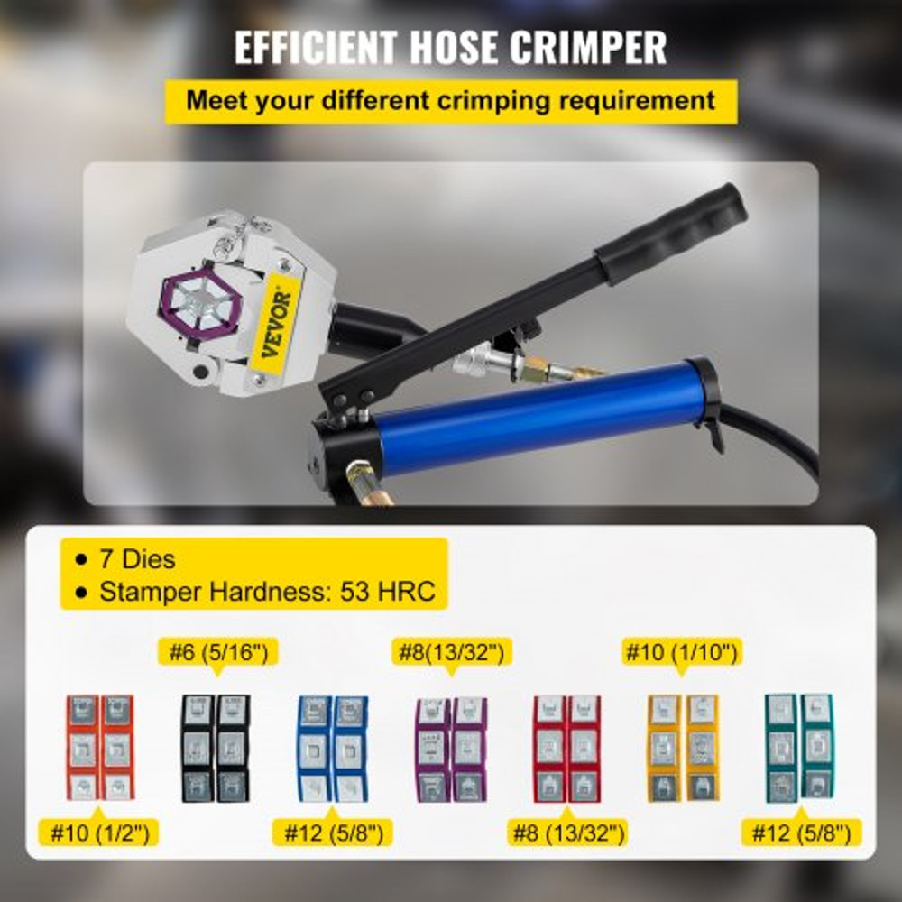 Manually Operated AC Hose Crimper Kit Separable Hydraulic Crimping Tool With Manual Piston Valve  A 2