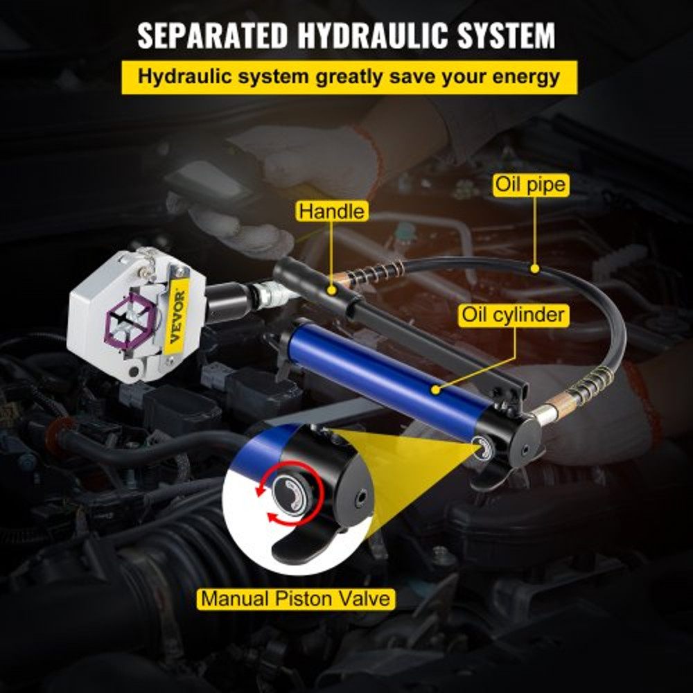 Manually Operated AC Hose Crimper Kit Separable Hydraulic Crimping Tool With Manual Piston Valve  A 3