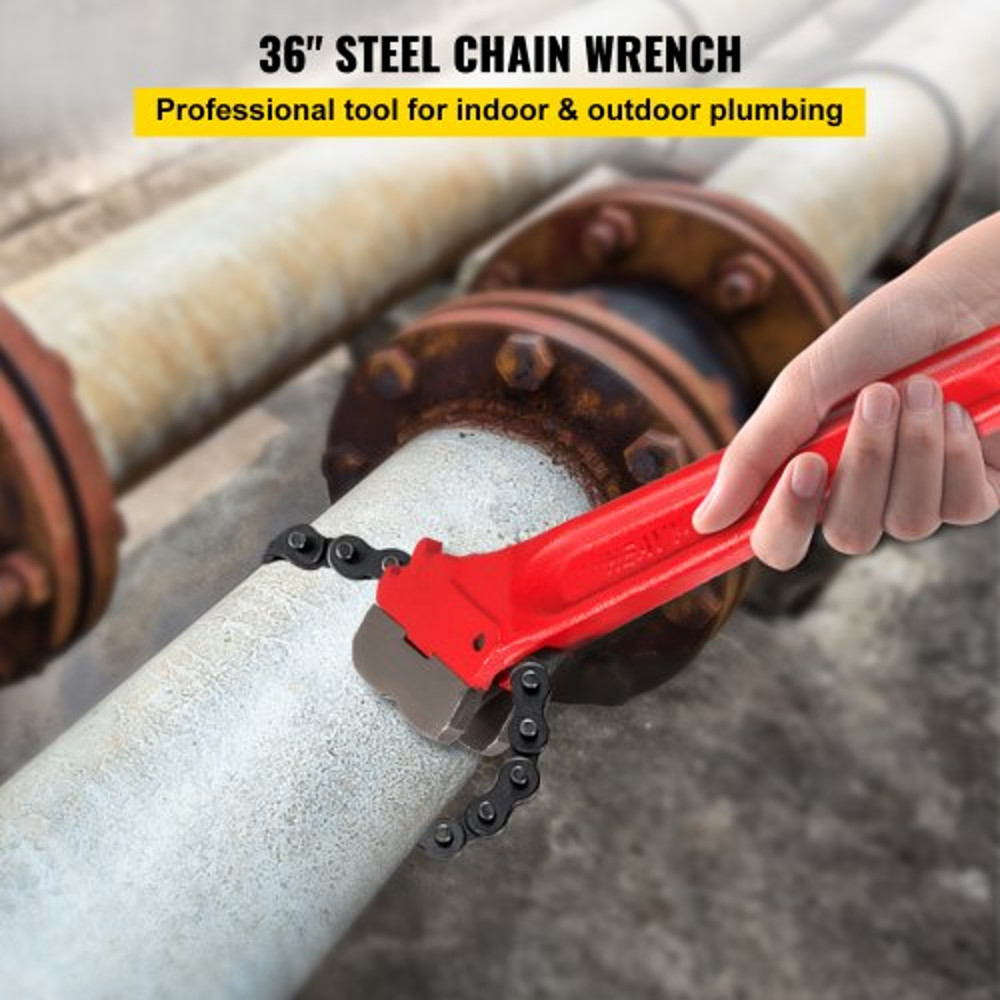 Heavy Duty Chain Wrench Pipe With Chain Oil Filter Wrench For Plumbing  Pipe Repairs 2