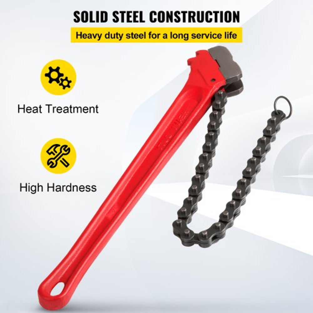 Heavy Duty Chain Wrench Pipe With Chain Oil Filter Wrench For Plumbing  Pipe Repairs 5