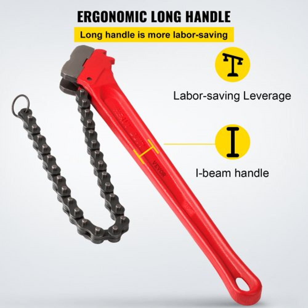 Heavy Duty Chain Wrench Pipe With Chain Oil Filter Wrench For Plumbing  Pipe Repairs 6