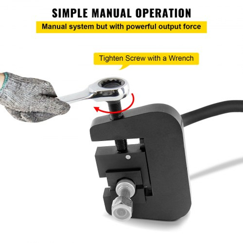 Manual A/C Hose Crimper Kit, Handheld Air Hose Crimper Tool Kit with Dies for Crimping Automotive Air Conditioning