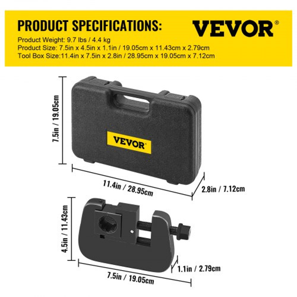 Manual A/C Hose Crimper Kit, Handheld Air Hose Crimper Tool Kit with Dies for Crimping Automotive Air Conditioning
