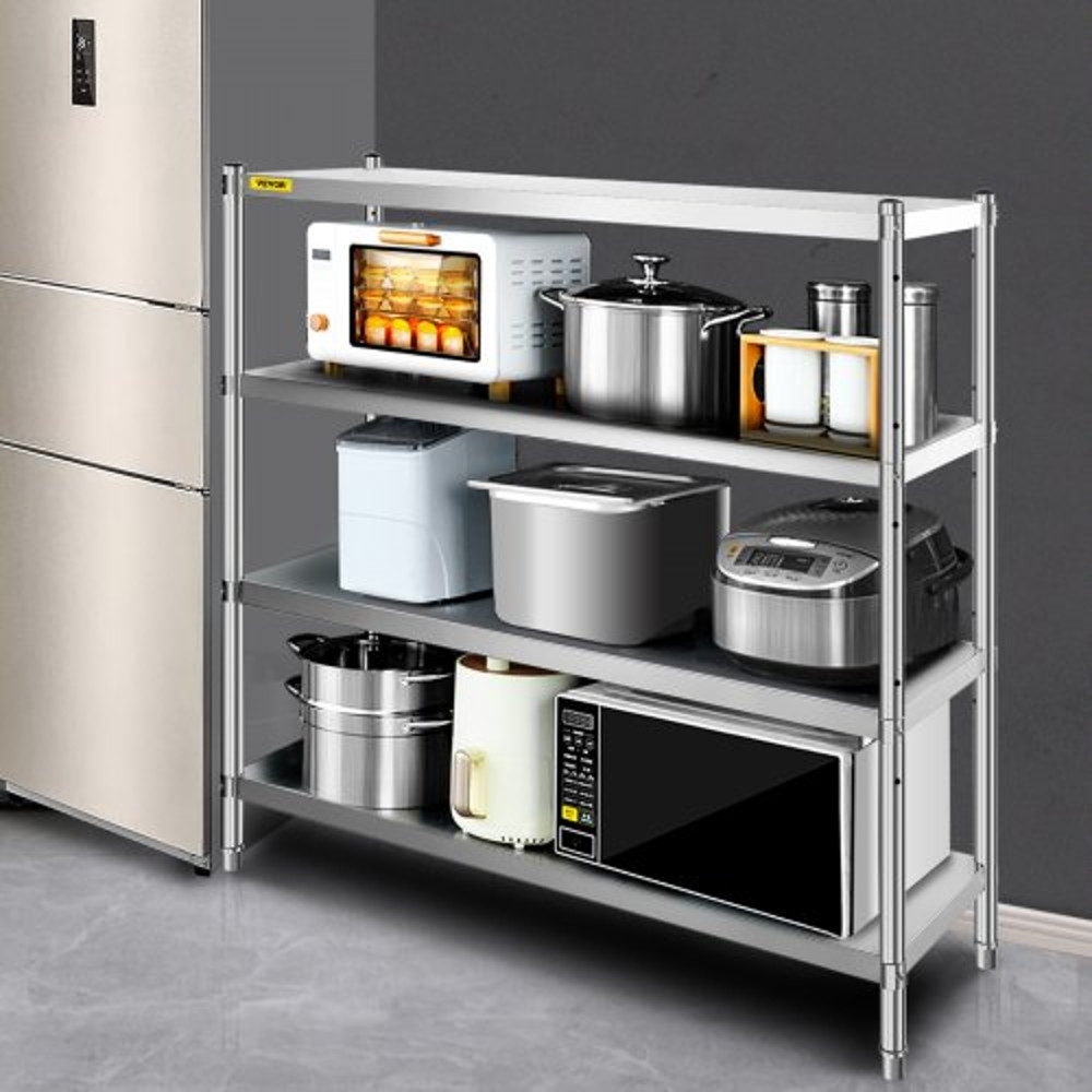 Stainless Steel Shelving Tier Adjustable Shelf Storage Unit Heavy Duty Shelving For Kitchen Garage  1