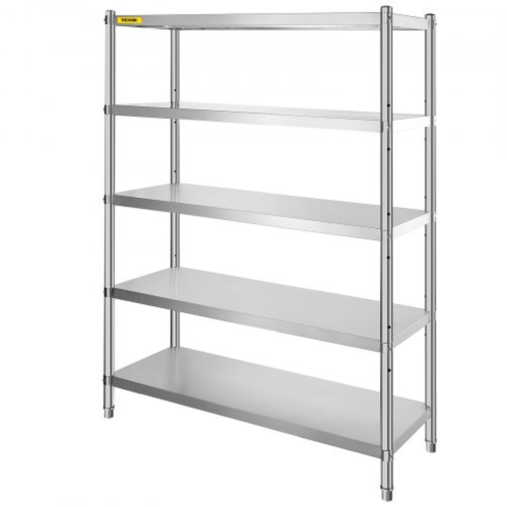 Stainless Steel Shelves HeavyDuty Adjustable Storage Rack Shelf For Kitchen Garage  Commercial Use 0