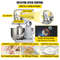 Commercial Food Mixer Speeds Adjustable RPM Heavy Duty With Stainless Steel Bowl Dough Hooks Beater 4