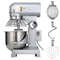 Commercial Food Mixer Speeds Adjustable RPM Heavy Duty With Stainless Steel Bowl Dough Hooks Beater 8