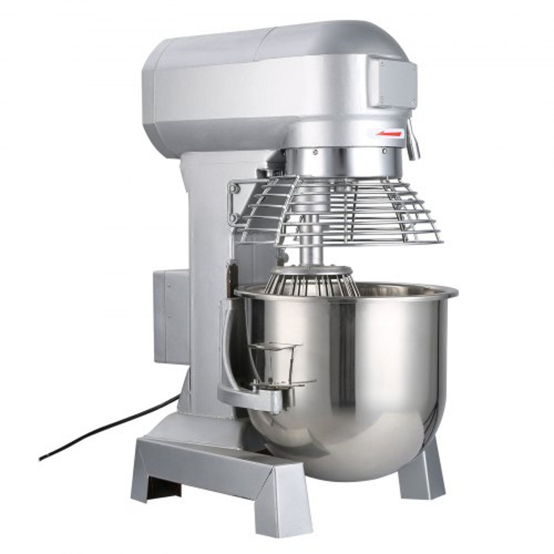Commercial Food Mixer Speeds Adjustable RPM Heavy Duty With Stainless Steel Bowl Dough Hooks Beater 10