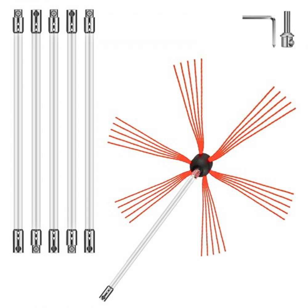 Chimney Sweep Kit Length Chimney Brush Kit With Nylon Flexible Rods  Rotary Cleaning System For Fir 10