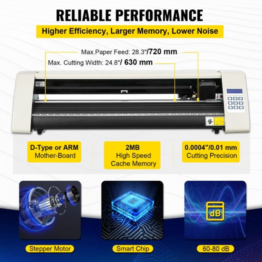 28 Vinyl Cutter Plotter Adjustable Force  Speed Sign Making Kit W LCD Display SignMaster Software S 3