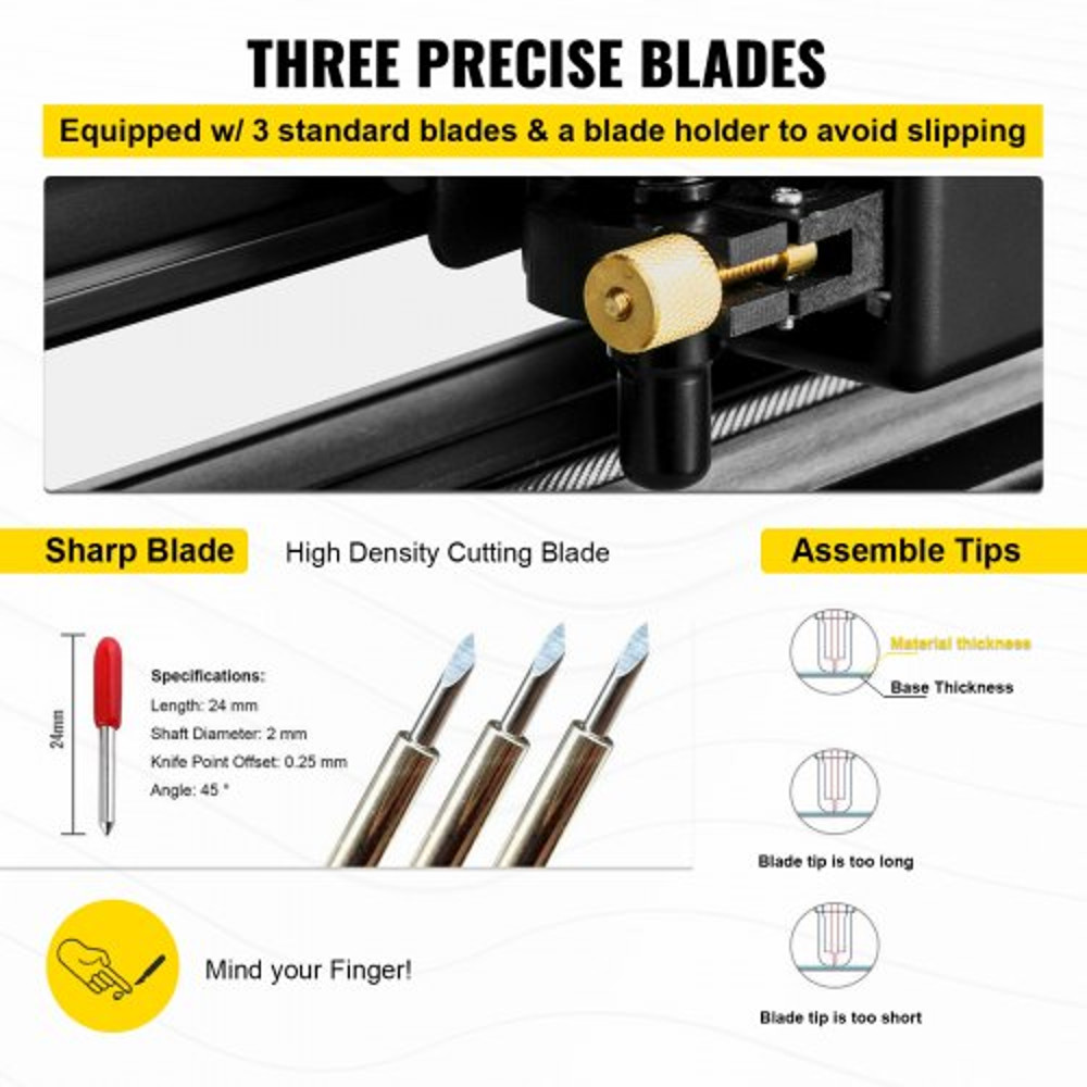 28 Vinyl Cutter Plotter Adjustable Force  Speed Sign Making Kit W LCD Display SignMaster Software S 6