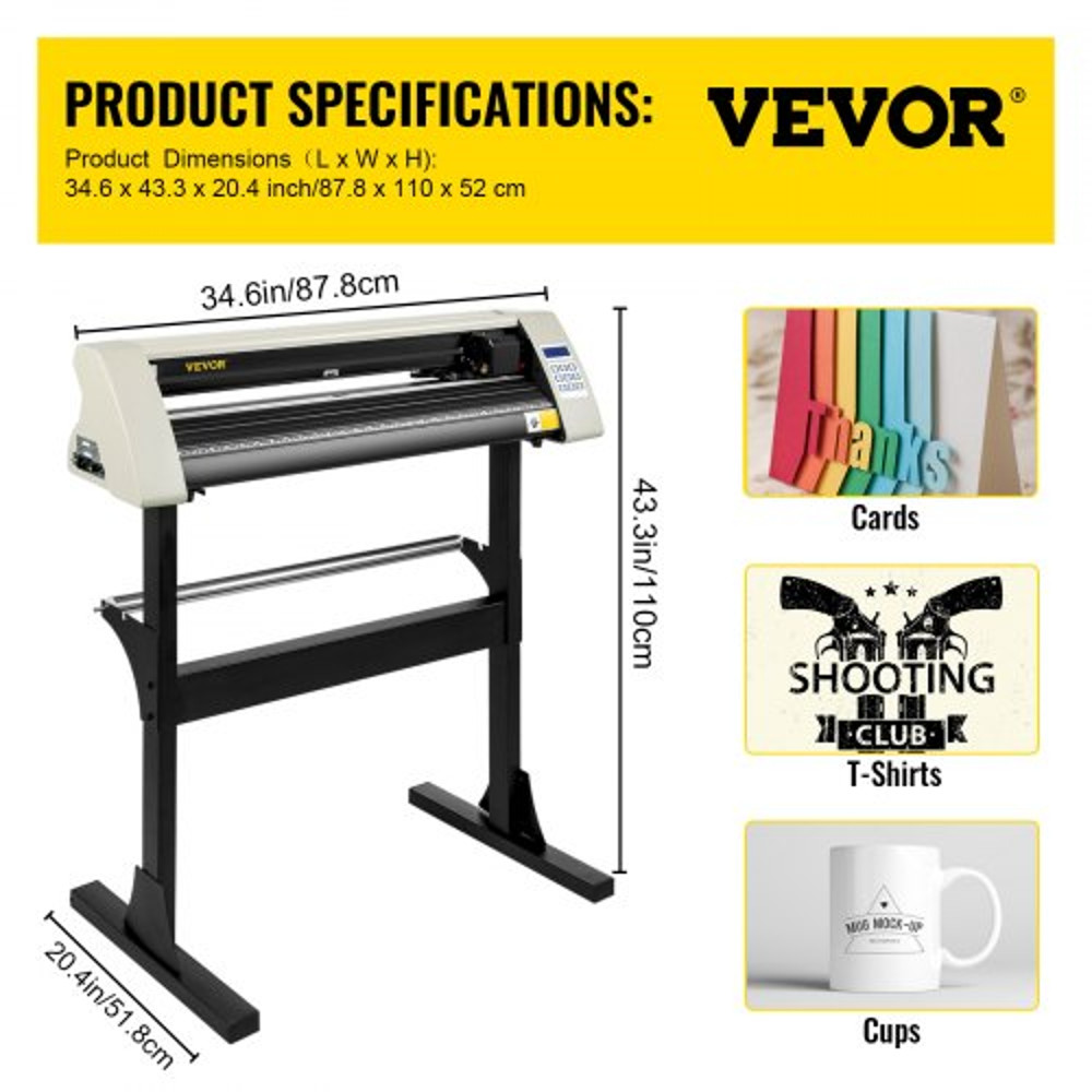 28 Vinyl Cutter Plotter Adjustable Force  Speed Sign Making Kit W LCD Display SignMaster Software S 7