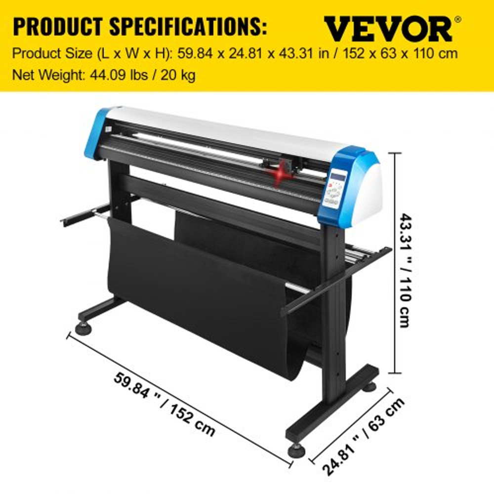 53 Inch Vinyl Plotter Machine HighSpeed Automatic Contour Cutter W Optical Eye Adjustable Pressure 7