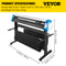 VEVOR Vinyl Cutter 53 Inch Vinyl Cutter Machine Semi-Automatic DIY Vinyl Printer Cutter Machine Manual Positioning Sign Cutting with Floor Stand Signmaster Software