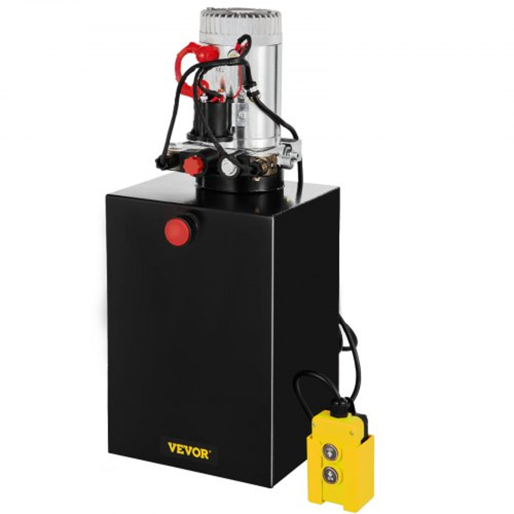 20 Quart Hydraulic Power Unit Double Acting Hydraulic Pump For Dump Trailers  3200 PSI  12V DC  2 G 8