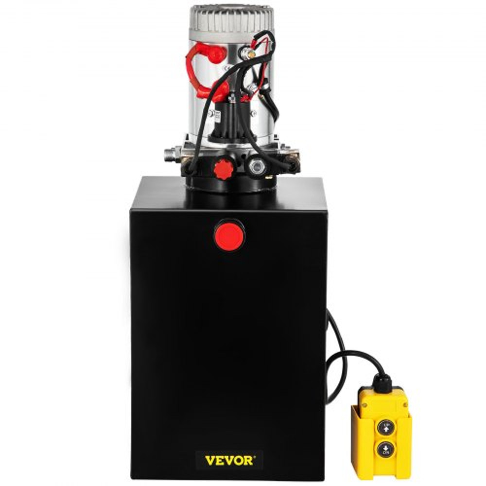 20 Quart Hydraulic Power Unit Double Acting Hydraulic Pump For Dump Trailers  3200 PSI  12V DC  2 G 9