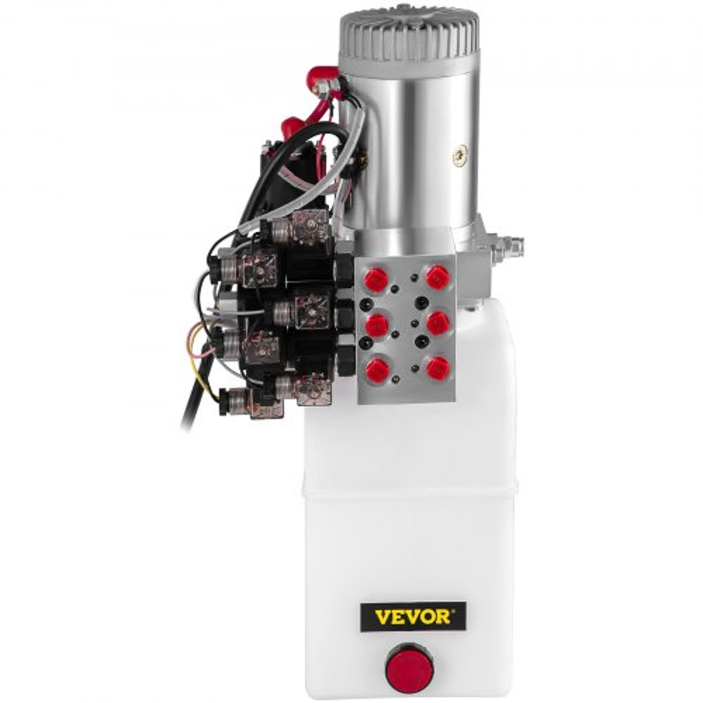 6Way Hydraulic Pump 12V 6 Quart Double Acting Dump Trailer Control Kit 3200 PSI With Remote 9