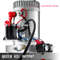6 Quart Double Acting Hydraulic Pump, Dump Trailer Power Unit for Unloading & Repair (Plastic Tank)
