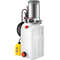 6 Quart Double Acting Hydraulic Pump, Dump Trailer Power Unit for Unloading & Repair (Plastic Tank)