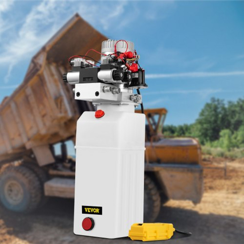 8L 12V DC Hydraulic Power Pack Double Acting Double Solenoid Pump With 3200 PSI Model ZZ004235 0