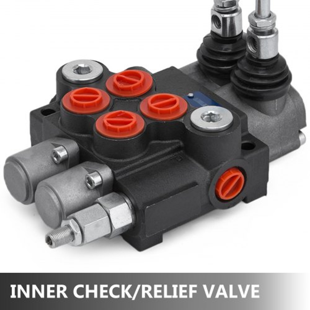 2-Spool Hydraulic Directional Control Valve, 11 GPM, 4300 PSI Double Acting Valve for Tractors & Loaders