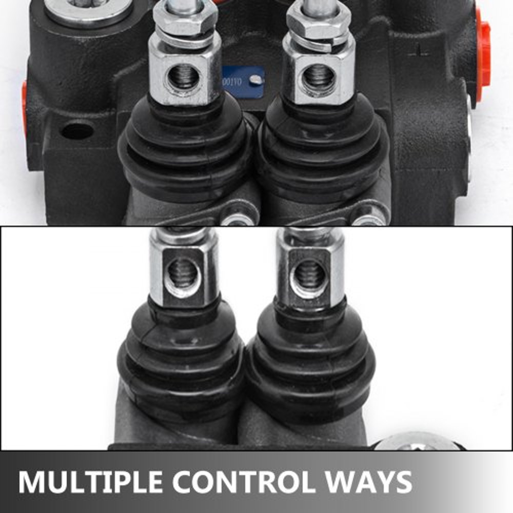 2-Spool Hydraulic Directional Control Valve, 11 GPM, 4300 PSI Double Acting Valve for Tractors & Loaders