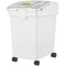 White Shelf Ingredient Bin With Scoop Sliding Lid Commercial Storage Bins For Flour Rice Pet Food 8