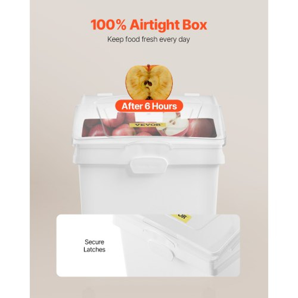 3Pack White Shelf Ingredient Bin With Scoop  Sliding Lid Commercial Storage Bins For Dry Food Rice  3