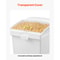 3Pack White Shelf Ingredient Bin With Scoop Sliding Lid Commercial Storage Bins For Dry Food Rice 6